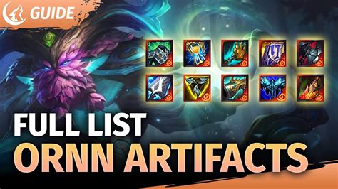 ornn items tft|TFT Artifact Cheat Sheet & Tier List